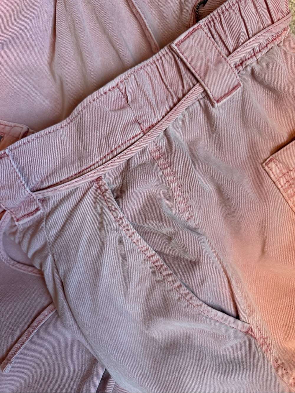 LOFT High Waist Drawstring Palazzo Pants in Dusty Pink - Picture 7 of 7